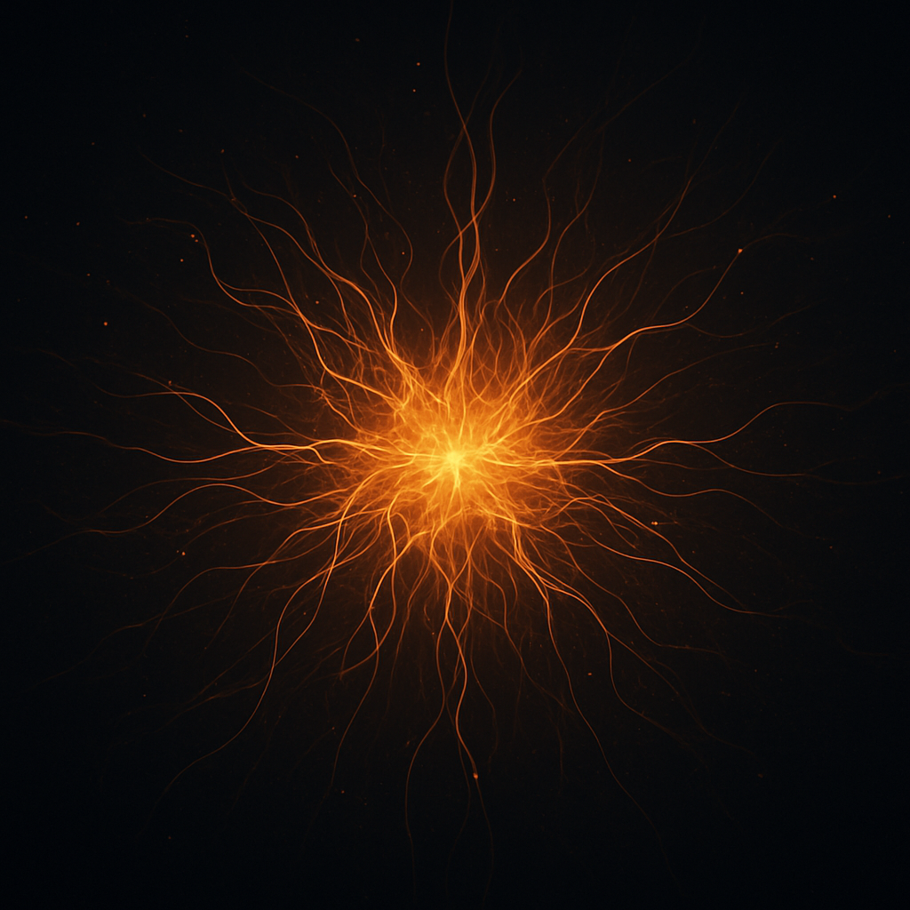 An abstract representation of a powerful new frontier AI model