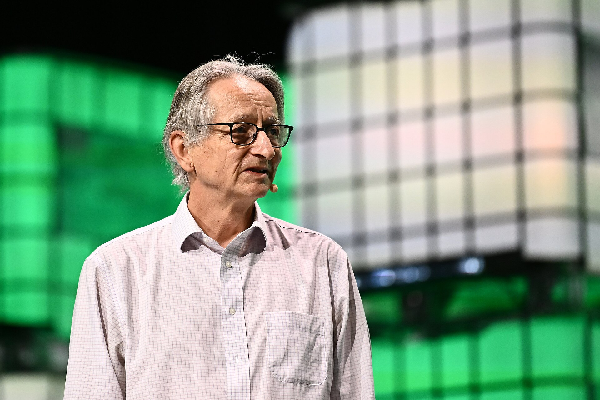 Geoffrey Hinton speaking at Collision conference